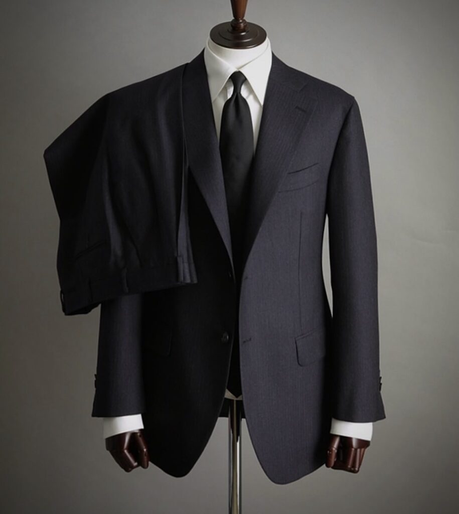 Dark Blue Single-Breasted Jacket